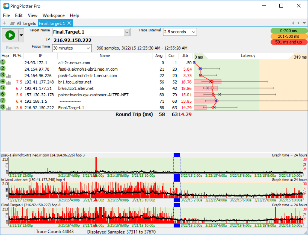 download the new version for windows PingPlotter Pro 5.24.3.8913